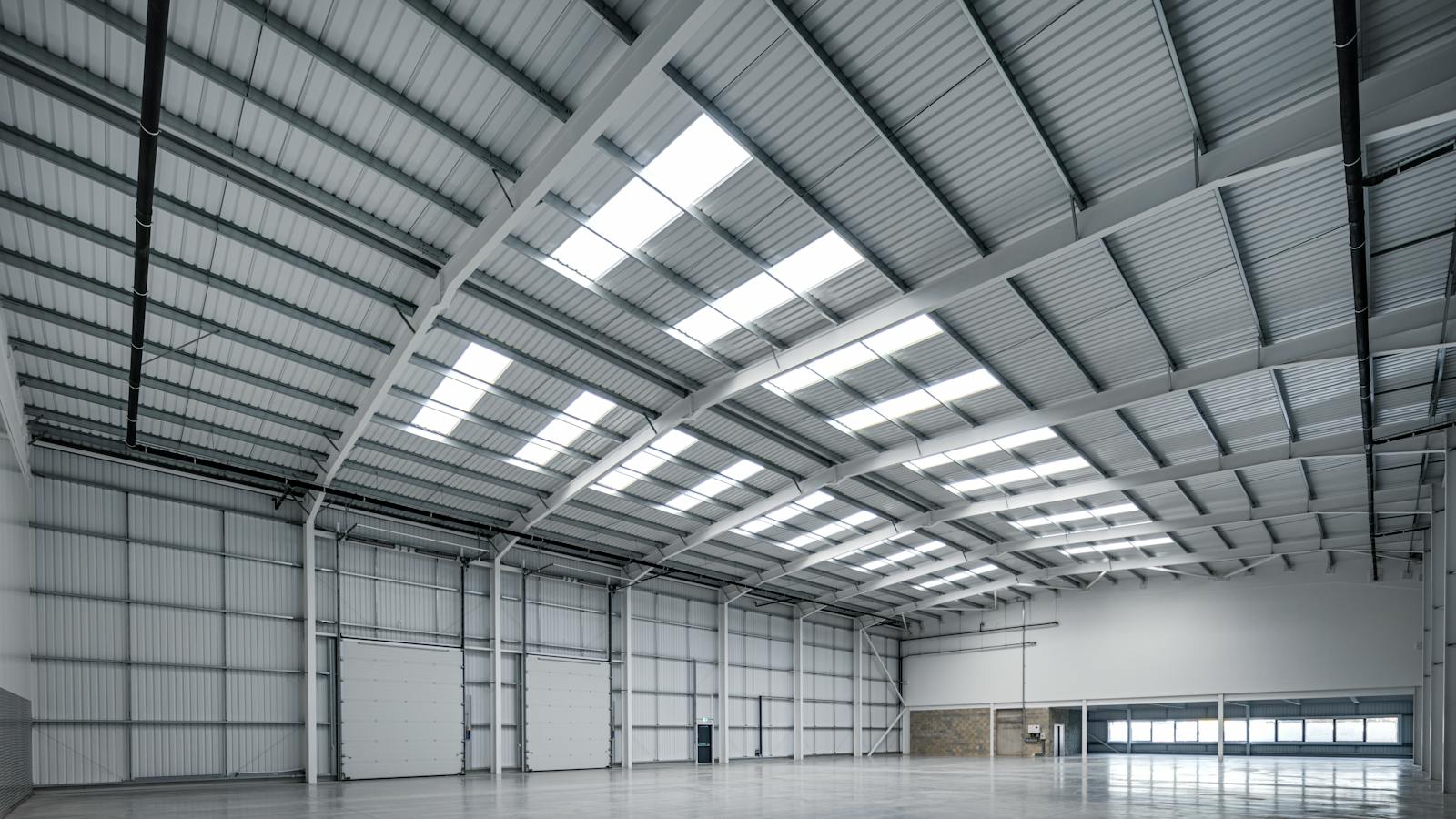 Expansive industrial interior, illustrative reconstruction subject